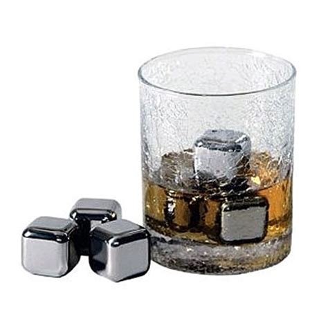 Premium Stainless Steel Ice Cubes With Tongs 12